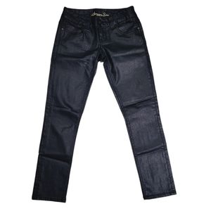 American Rag Shiny Black Low Rise Jeans Size 3 Short
